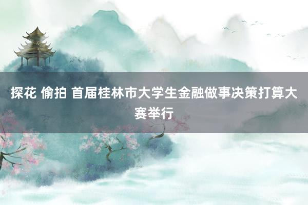 探花 偷拍 首届桂林市大学生金融做事决策打算大赛举行