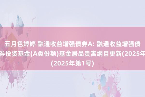 五月色婷婷 融通收益增强债券A: 融通收益增强债券型证券投资基金(A类份额)基金居品贵寓纲目更新(2025年第1号)