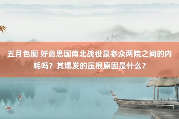 五月色图 好意思国南北战役是参众两院之间的内耗吗？其爆发的压根原因是什么？