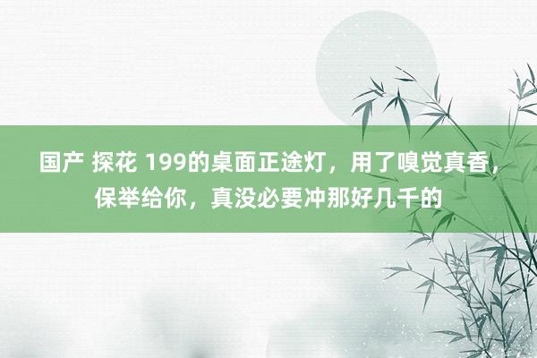 国产 探花 199的桌面正途灯，用了嗅觉真香，保举给你，真没必要冲那好几千的