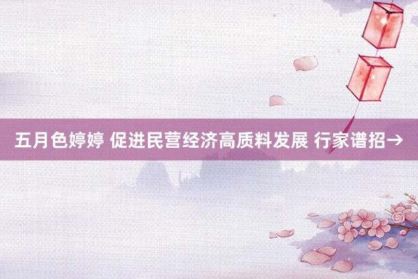 五月色婷婷 促进民营经济高质料发展 行家谱招→