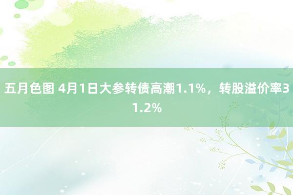 五月色图 4月1日大参转债高潮1.1%，转股溢价率31.2%